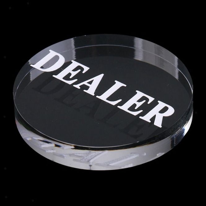 Hovedbilde Dealer button i plastglass